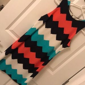 Adorable multi color patterned dress